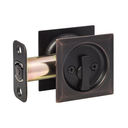Sure-Loc Hardware Sure-Loc Hardware Square Pocket Door Pull, Passage, Vintage Bronze DP711 11P